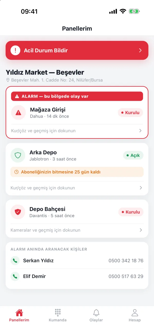 PLT Alarm uygulaması: Tüm lokasyonlarınız tek ekranda